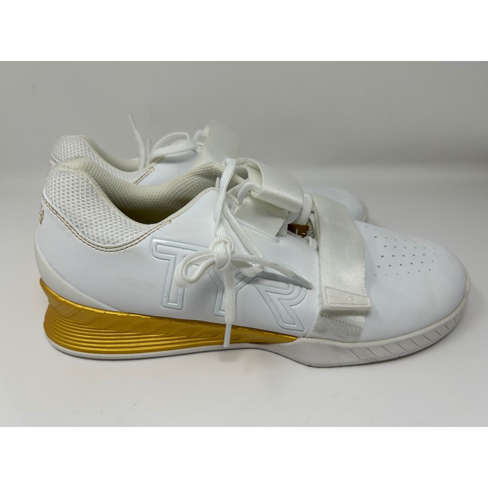 TYR L-1 Lifter Squat University Weightlifting Shoes White Gold Mens 10 Training